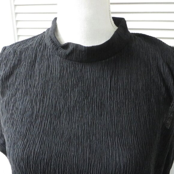 Eileen Fisher Women's Gray Crinkled Sleeveless Mock-Neck Dress Size Large - Picture 1 of 3
